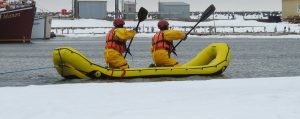 formation en service d'urgence : sauvetage sur glace